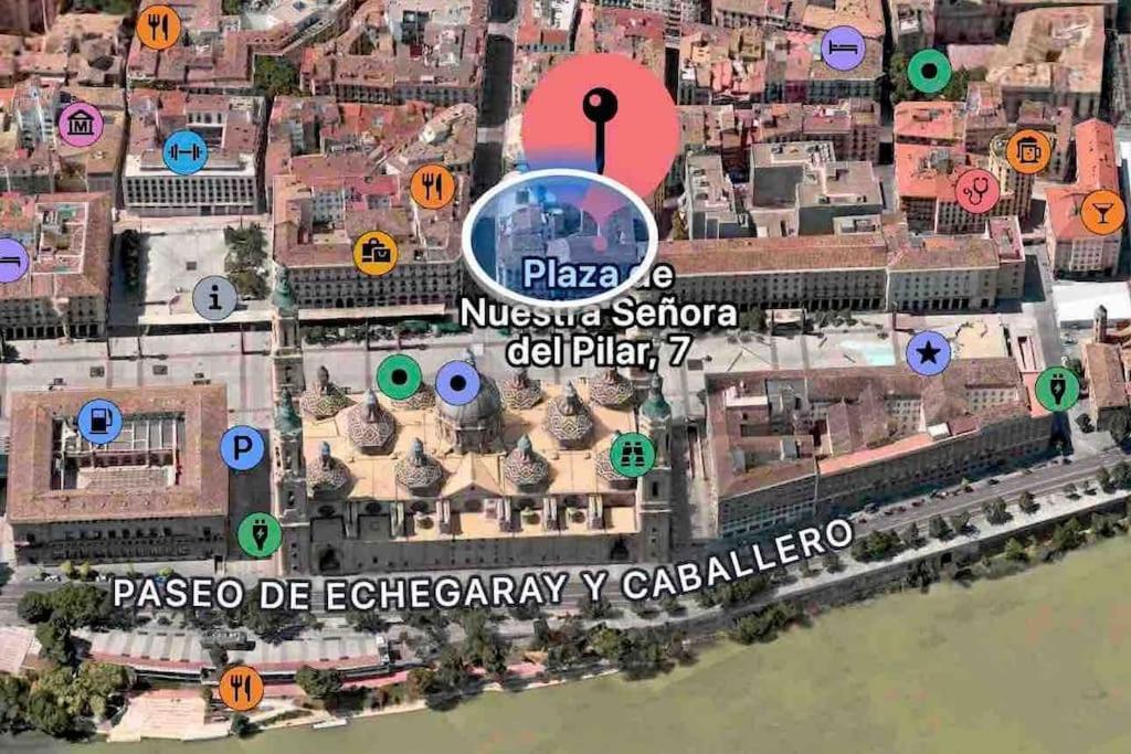 サラゴサLa Plaza Del Pilarアパートメント エクステリア 写真